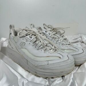Skechers Shape-Ups White Leather Walking Shoes Comfort Sneakers‎ Size 7